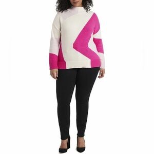 Vince Camuto Small Women's Intarsia Mock Neck Sweater